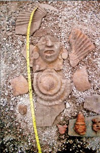 Restos encontrados en el sitio