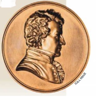 UMPHRY DAVY. MEDALLA DE LA ROYAL SOCIETY CON LA IMAGEN DEL QUíMICO